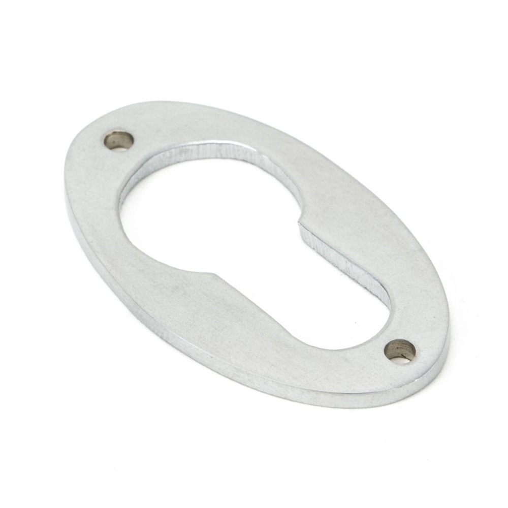 From the Anvil Oval Euro Escutcheon - Satin Chrome